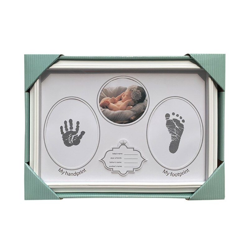 Pasgeboren Handafdruk Footprint Ornamenten 12 Maanden Fotolijst Baby Verjaardagscadeautjes