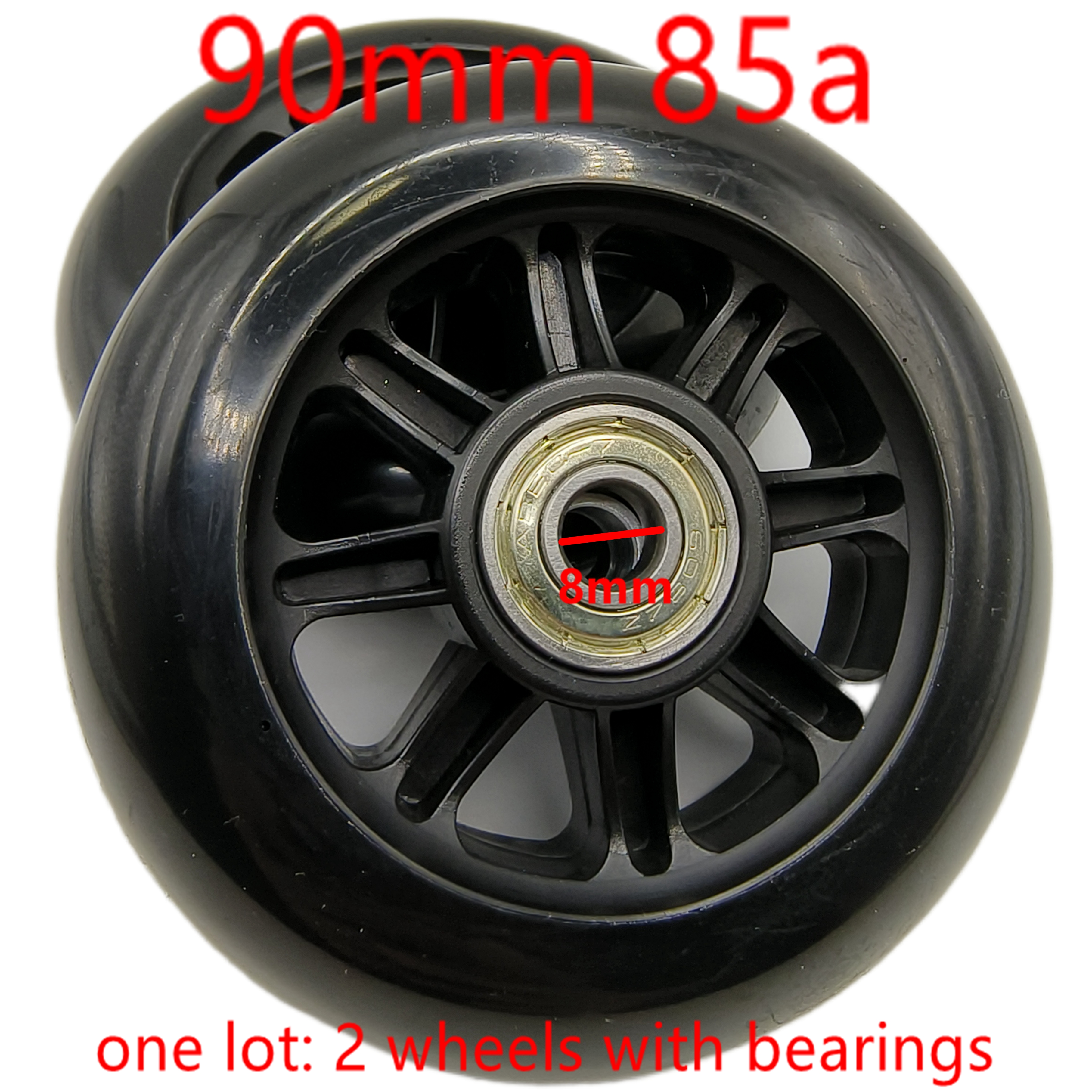scooter accessories skate wheel scooter wheel 90mm 110mm 120mm 125mm 85a 2wheels/lot: WHITE