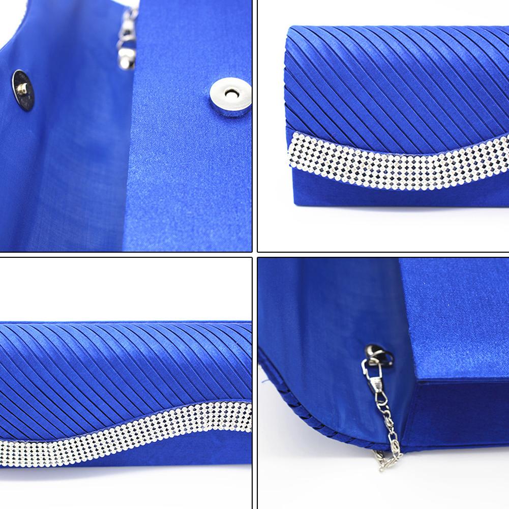 Kvinnor kväll budväska kuvert clutch festväskor lyx band handväska för dam bankett bröllop kedja axel crossbody väska