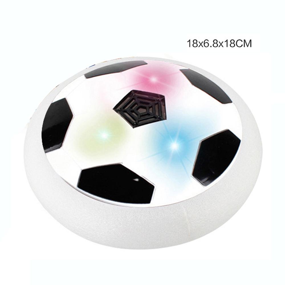 Air Voetbal, kinderspeelgoed Hover Voetbal Bal Voor Kid Jongens Grappige Led Licht Voetbal Indoor Outdoor Voetbal Speelgoed: 18cm White