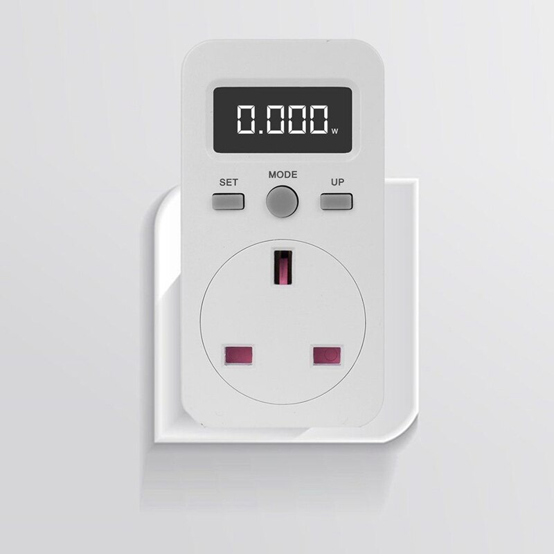 Digital strømmåler stikkontakt elektrisk wattmåler energimonitor dk stik