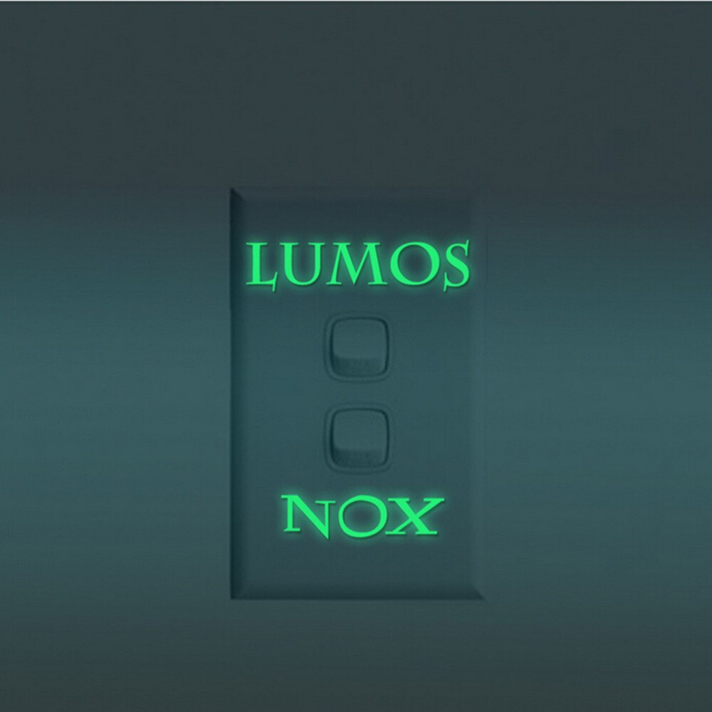1Pcs Grappige Glow In The Dark Lumos Nox Muur Lichtschakelaar Behang