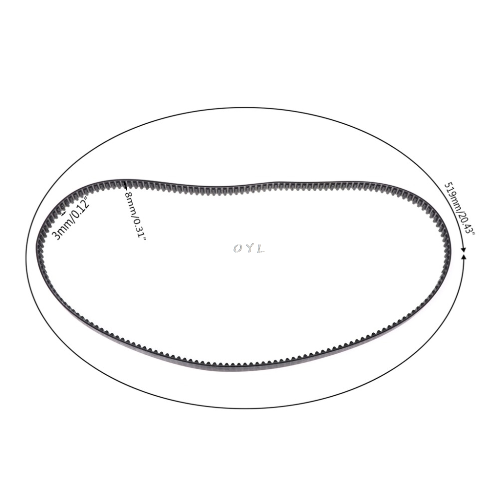 Automatisk brödmaskin maskin transportband band rem perimeter 519mm kök för xbm -1028g, 1208s, 1028gp, 1028af, 1139s