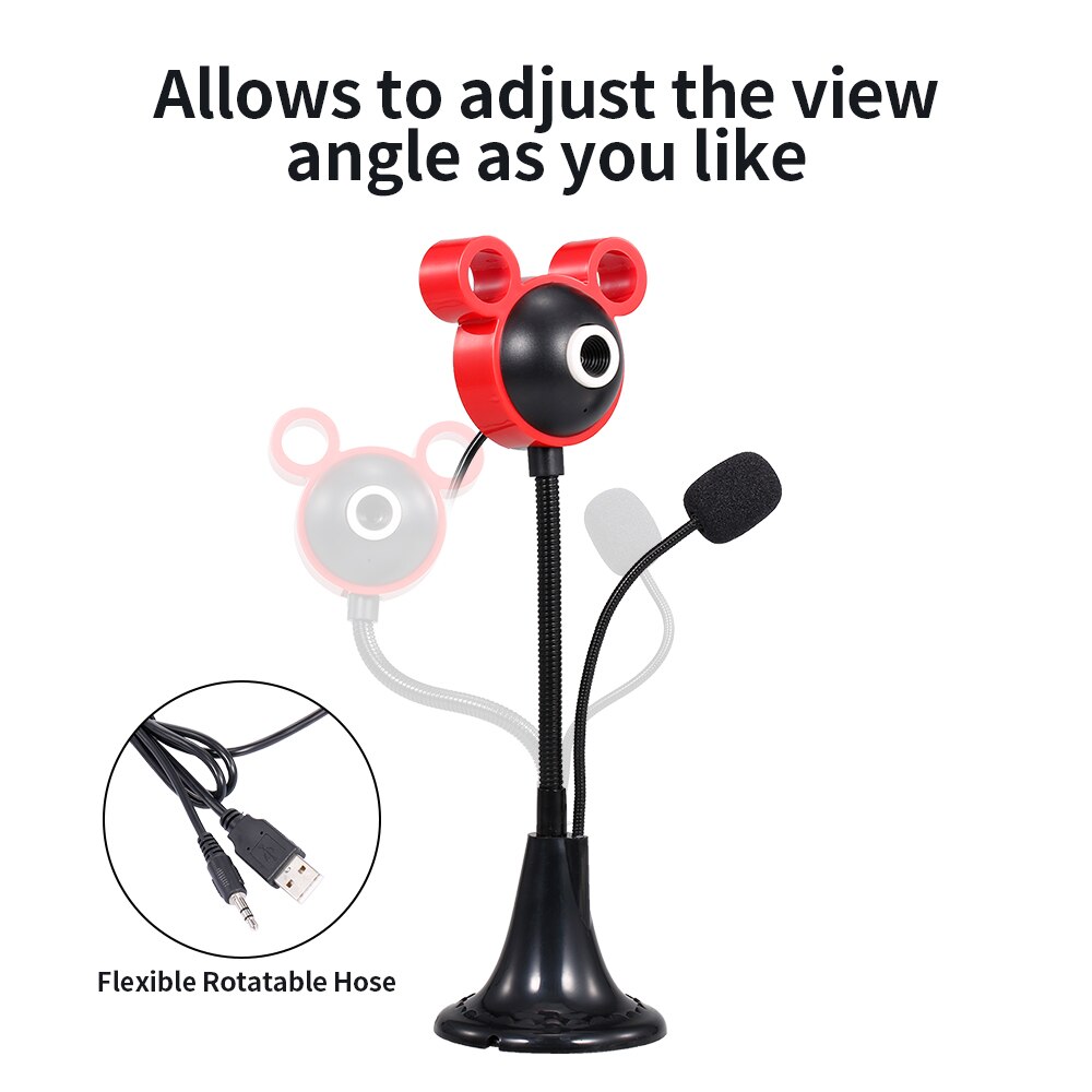 5MP 480P High-Definition Webcam 30fps Web Camera Noise-reduction Microphone HD Laptop Computer Camera USB Plug & Play