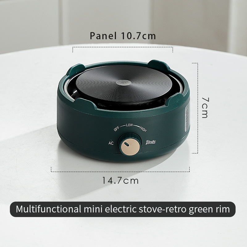BINCOO 220V Electric Mini Coffee Heater Milk Tea Mocha Heating Stove Plate Multifunctional Cooking Pot Oven Furnace Cooker: Brown