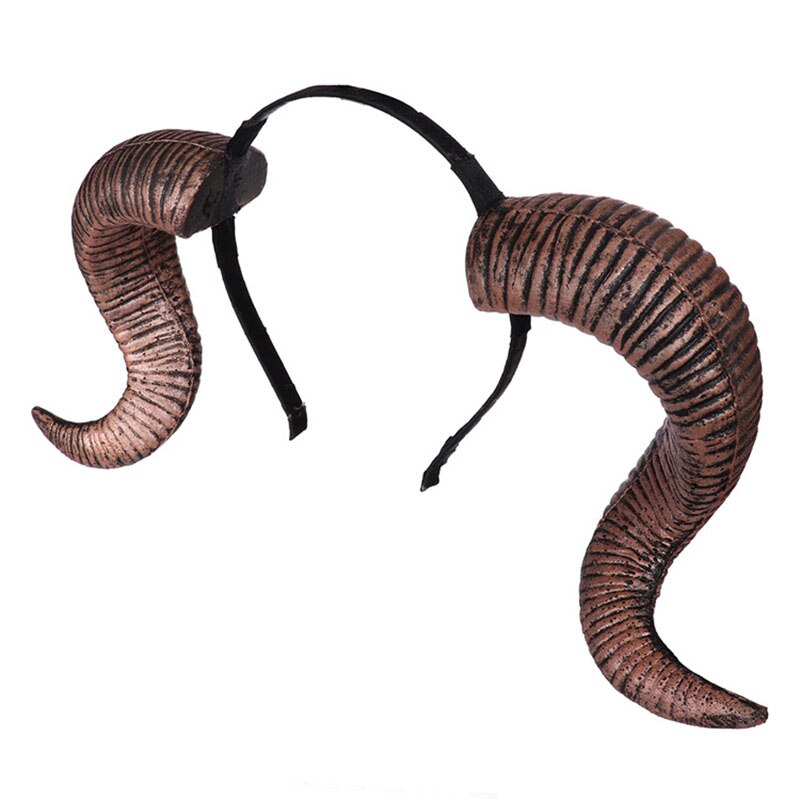 Einzelhandel Neue Halloween Kopfschmuck Brennen Mann Festival Cosplay Partei PU Schaum Ziege Teufel Hörner Stirnband