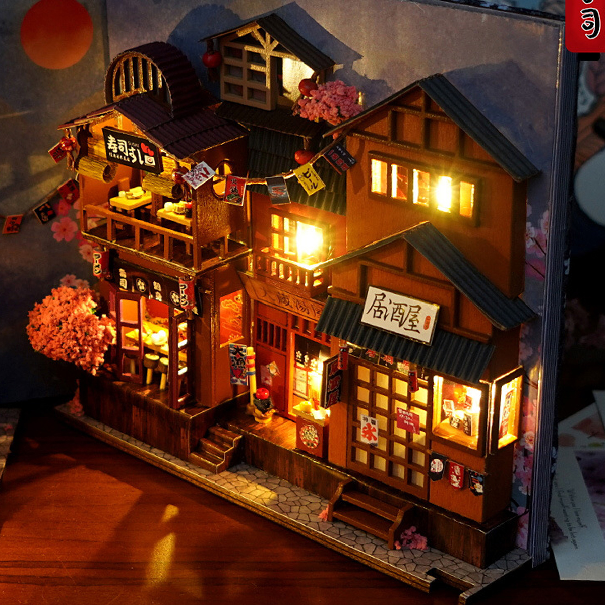 DIY Book Nook Kit Plank Insert Miniatuur Alley House Boekenplank Kamer Poppenhuis Boekensteun 3D Houten Puzzel Ambachtelijke Woondecoratie