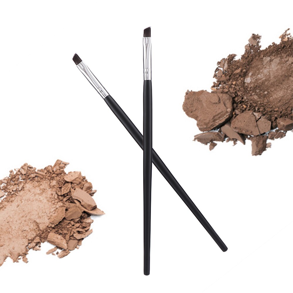 1pc vinklede øjenbrynsbørste gel eyeliner børste makeup børste skønhedsblanding øje makeup skrå børste værktøj til øjenbryn