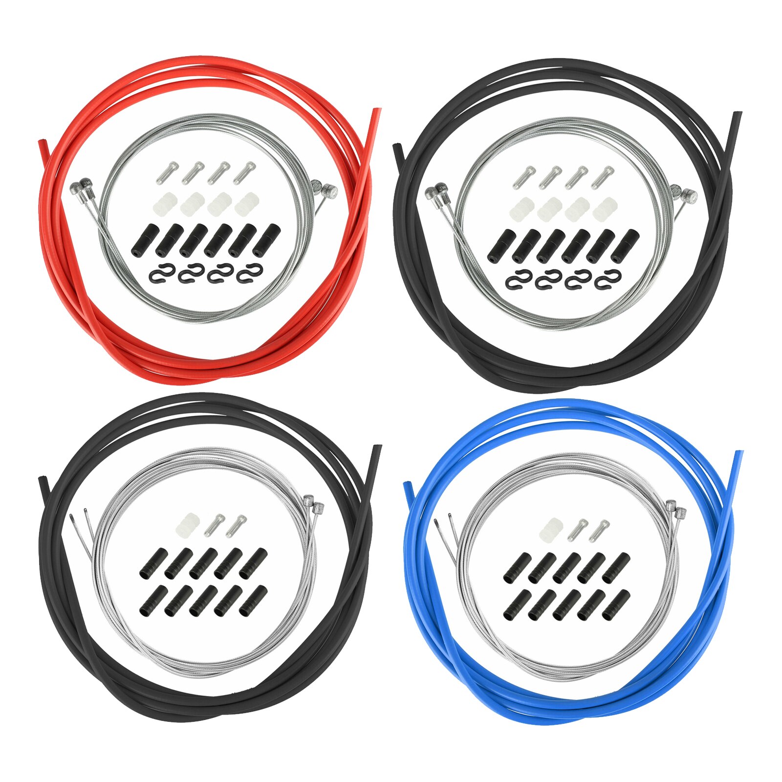 Universal Bike Cable Housing Set MTB Road Folding Bicycle Brake Shifter Hose End