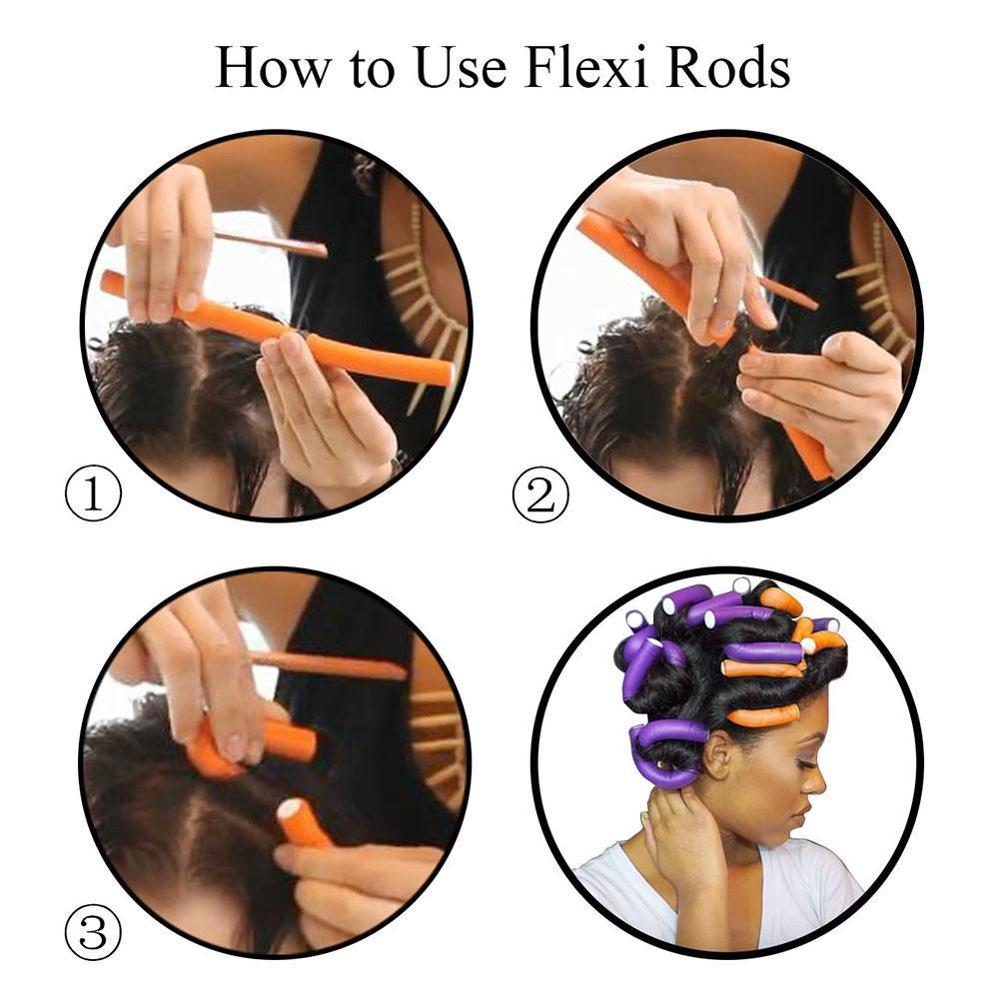 10 stk/parti mykt hårkrøller roller curl hår bøyelige rollers diy magic hair curlers verktøy styling ruller svamp hår curling