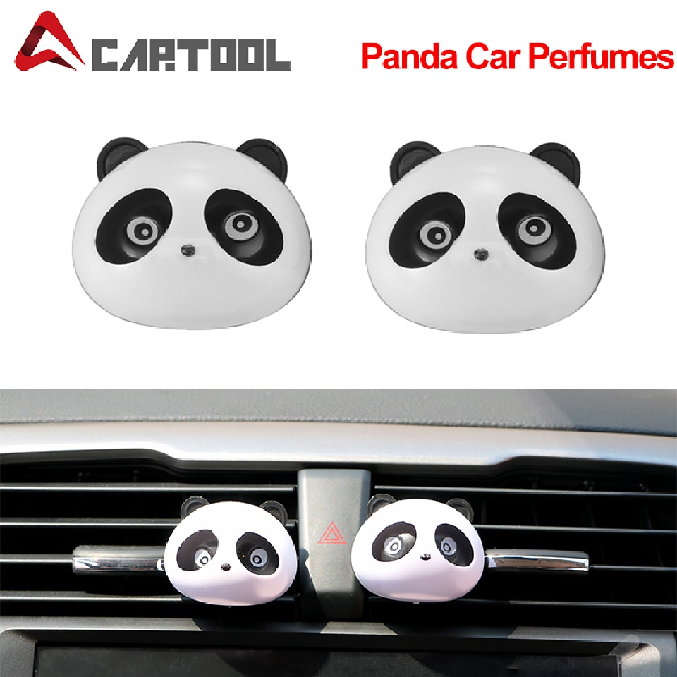 Auto Luchtverfrisser Parfum Panda Geur Voor Auto Air Vent Luchtverfrisser Airconditioner Clip Diffuser Solide Parfum
