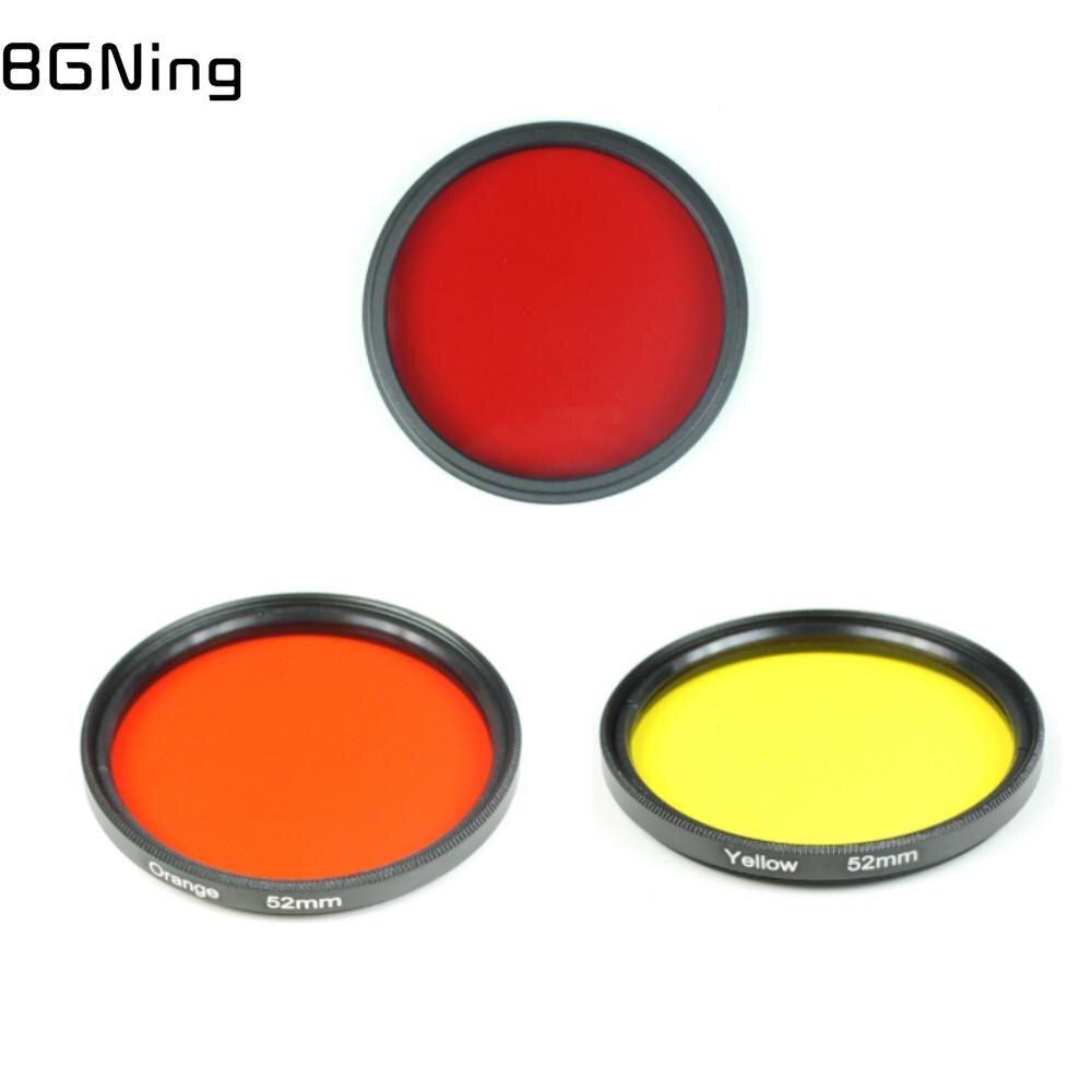 Filtre coloré 52mm pour Gopro Hero 8, caméra d&#39;action 58mm universel DSLR objectif rouge Orange jaune bleu pour Canon pour Nikon pour Sony