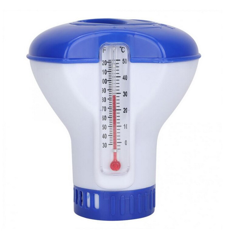 Summer Swimming Pool Floating Chlorine Dispenser With Thermometer And Bromine Tabs Dispenser Pump Pool Accessories: Style 2