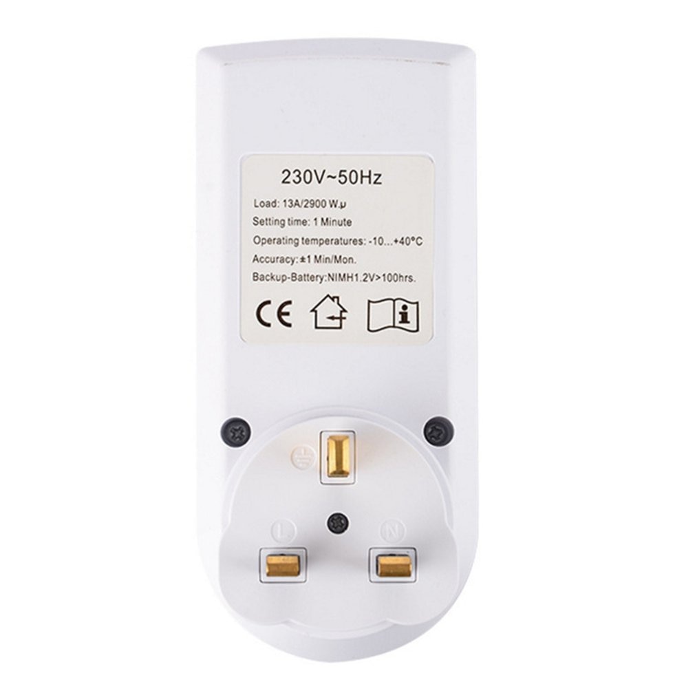 Digital Big Screen Timer Switch Socket Timer Power Meter Electronic Outlet Socket Programmable Setting For Household Device