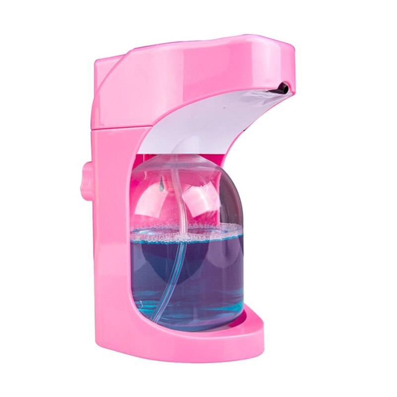 Distributeur automatique de savon à piles de 500ml, capteur IR mural, pompe à Lotion de savon sans contact, pour cuisine et salle de bains: pink