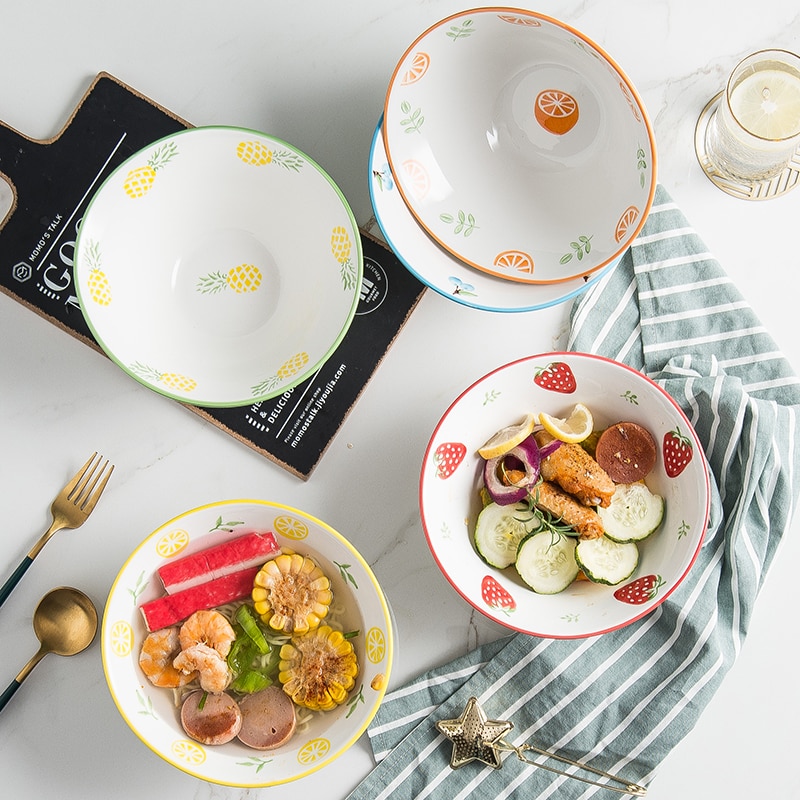 Frete grátis & tigela de macarrão instantâneo salada de arroz sopa de frutas forno microondas utensílios de mesa domésticos especiais