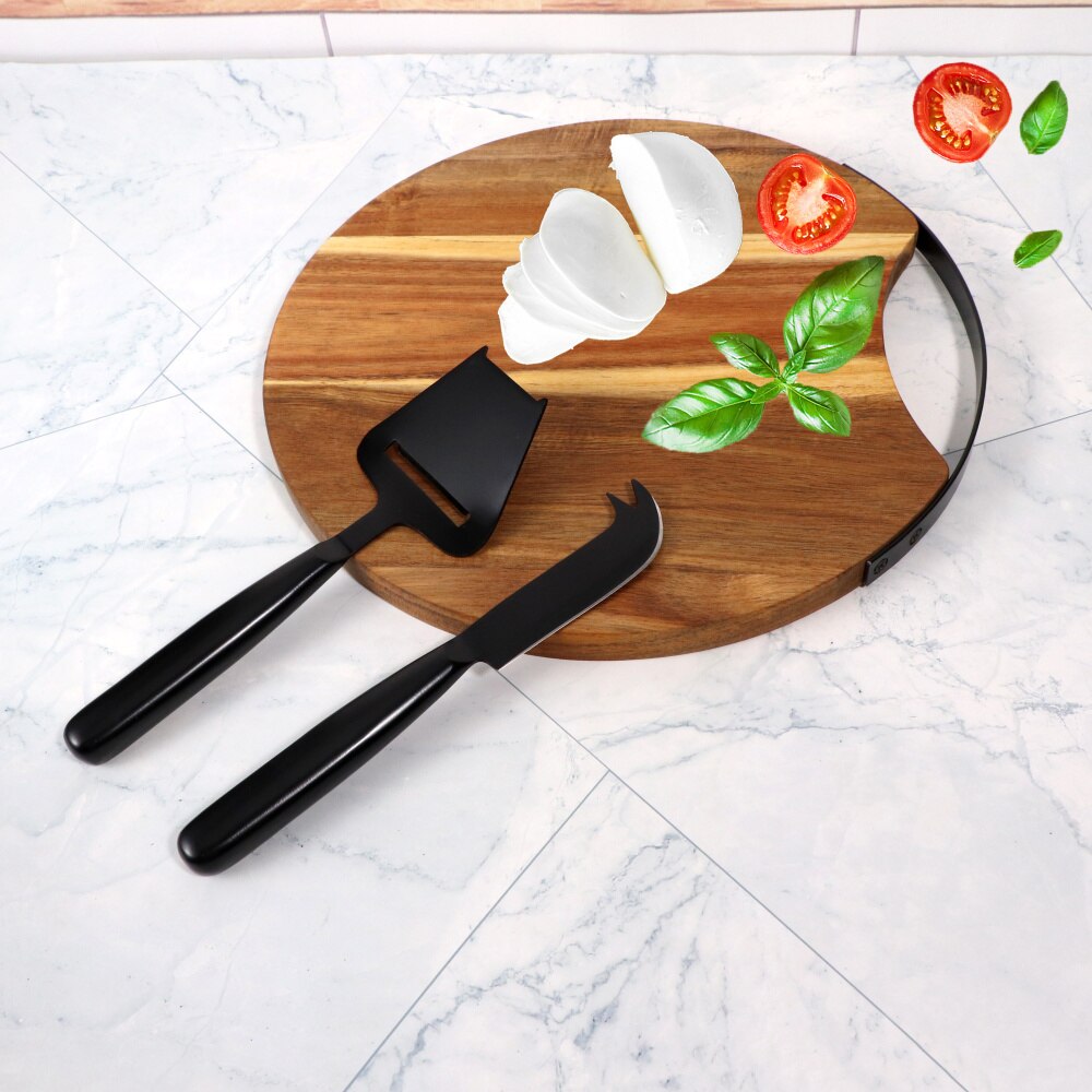 Jaswehome 3pcs Cheese Board Set Serving Utensils Serving Tray Acacia Wood Charcuterie Board Set With Cutlery Cheese Tools