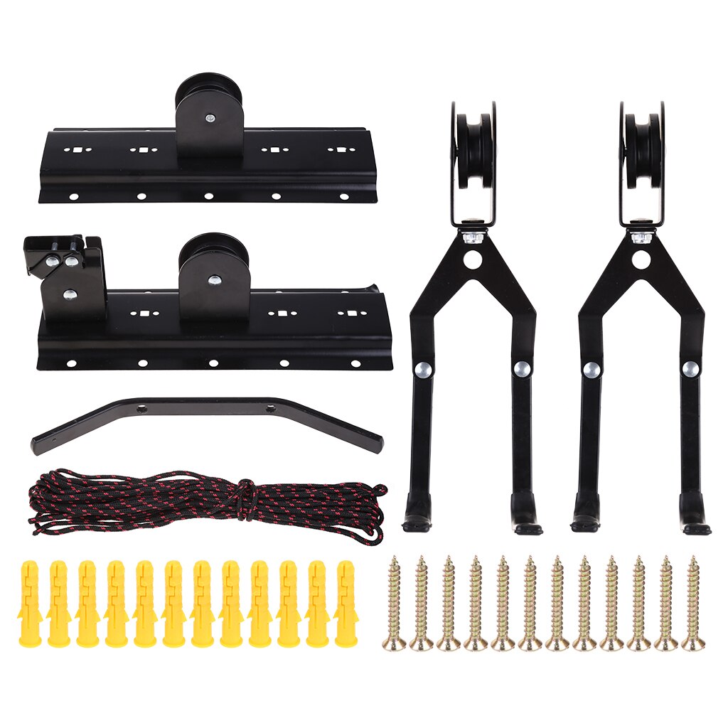 Sistema de polea de elevación de techo para Kayak y bicicleta, colgador de almacenamiento, estante para canoas