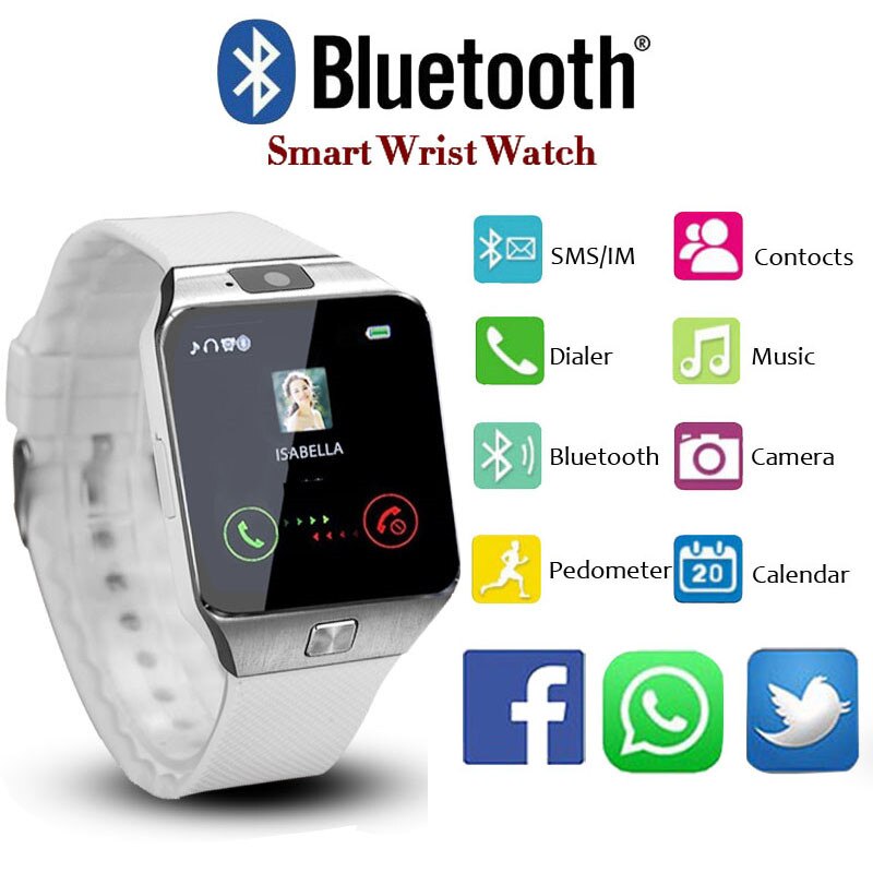 DZ09 Smart Horloge 1.54 Inch Led Sociale Call Remote Stappenteller Bluetooth Slimme Horloge Ondersteuning Sim Tf-kaart Voor Android ios
