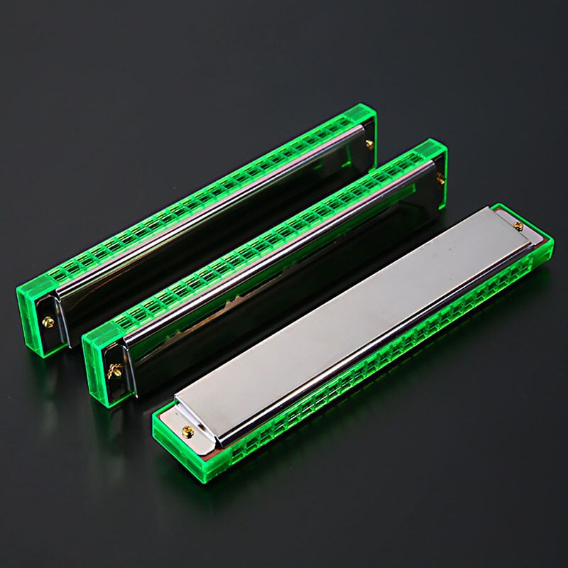 24 Hole Harmonica Double Row Copper Core Harmonica For Students Beginners Stainless Steel Musical Instruments Accessory