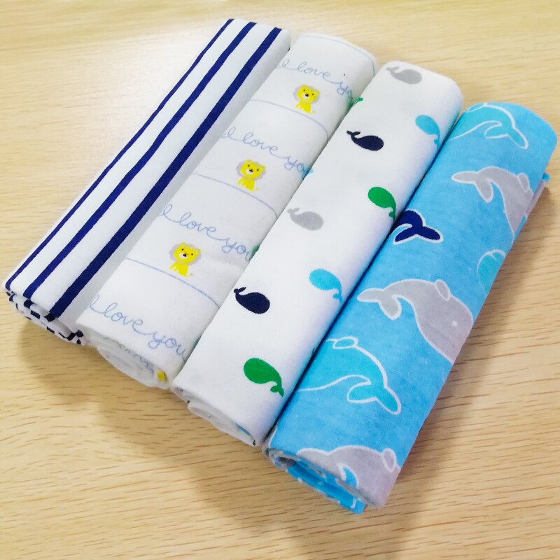 4 Stks/pak 100% Katoen Ontvangen Baby Deken Pasgeboren Super Zachte Inbakeren Wrap Deken 76x100cm: BS4001-18