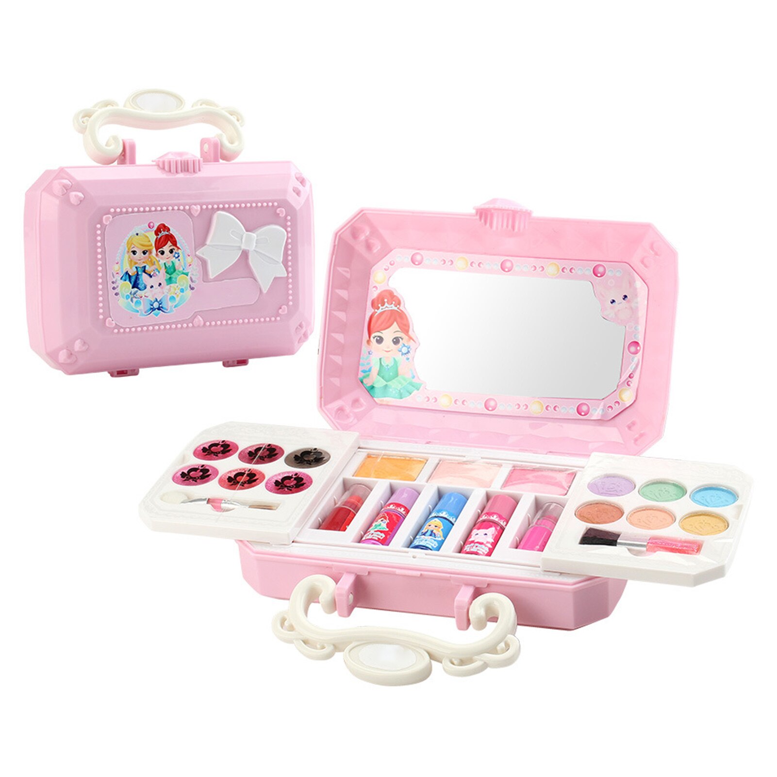 Kinderen Meisjes Wasbare Multi-layer Cosmetische Mini Box Makeup Case Spelen Speelgoed