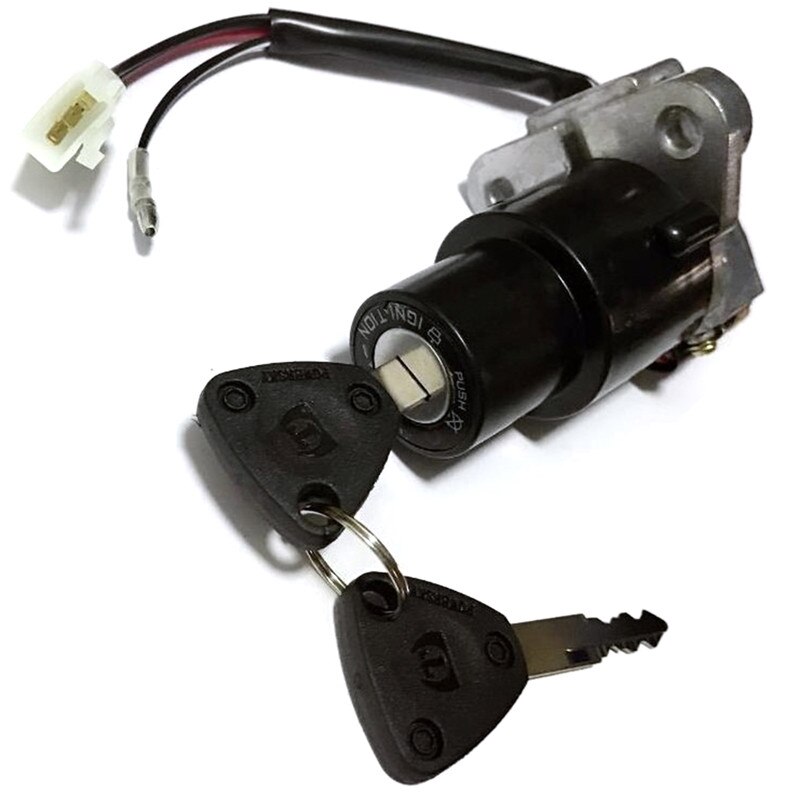 1 set motorcykel tändningslåslåsenhet 3 stift 2 nycklar passar för  dt125 r/ tzr 250/xt350/xt600