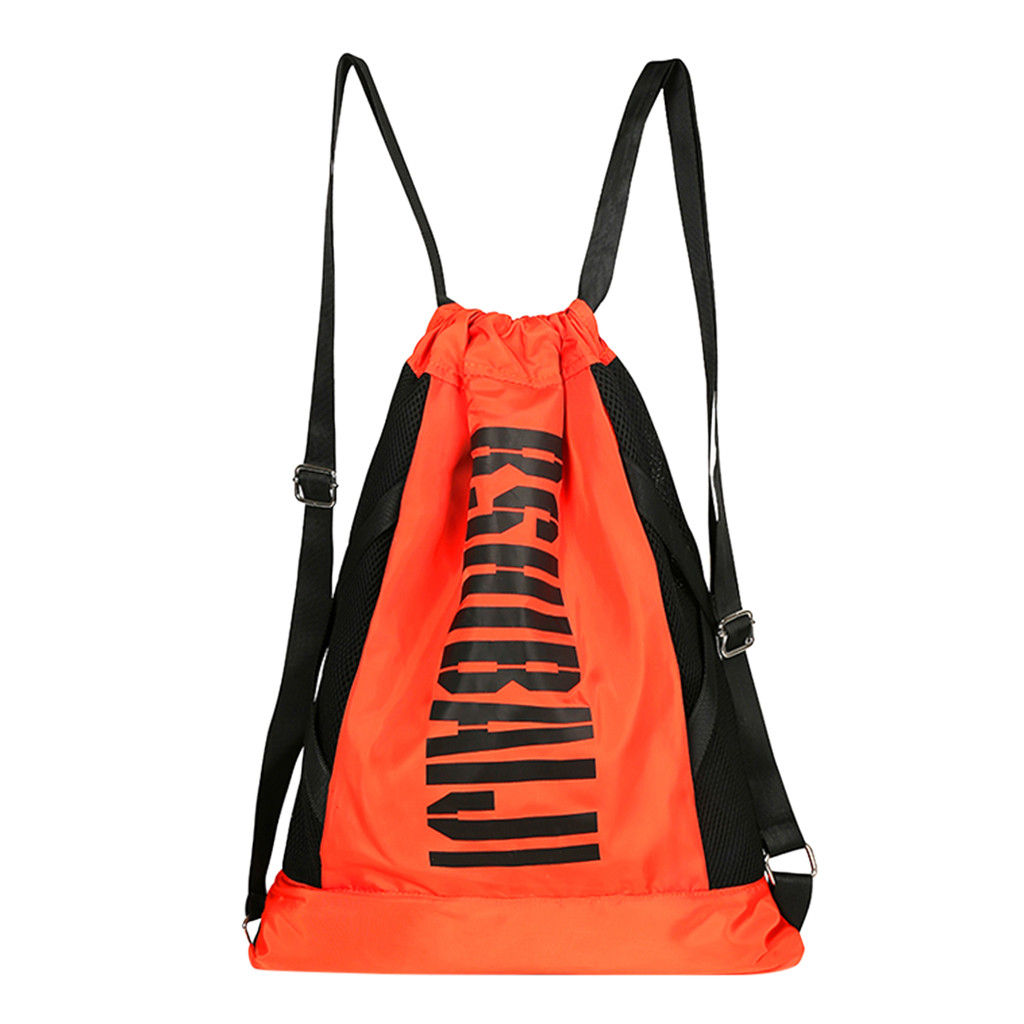 Mini vandtætte nylon sko tasker opbevaring gym tasker løbebånd støv rygsække opbevaringspose udendørs rejser sport fitness tasker #c: Orange