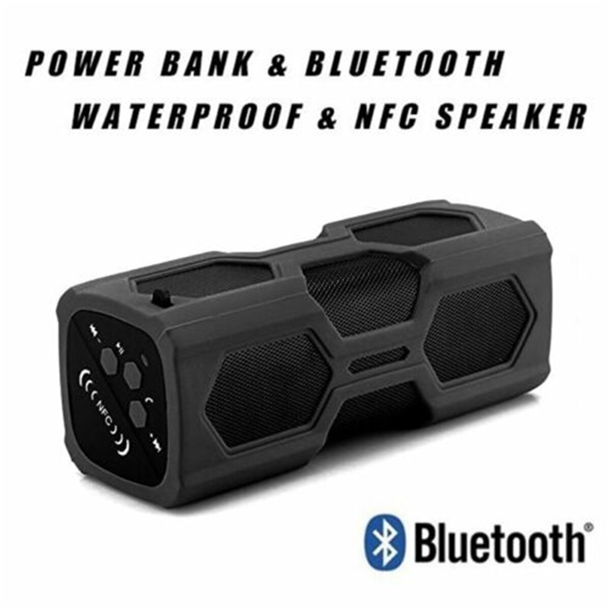 Mode Draagbare Drie Proofings Draadloze 4.0 Outdoor Bluetooth Speaker Power Bank Bass Subwoofer Waterdicht