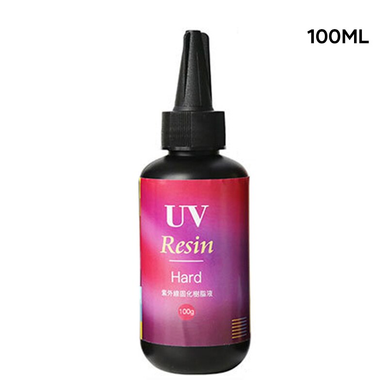 Peinture époxy UV Colle Cristal Moule Époxy Résine Résine Colorant BIJOUX À BRICOLER SOI-MÊME Production HANW88: 100ml Hard