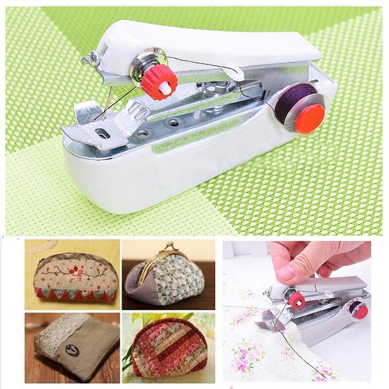 Portable Sewing Machine Mini Handheld Sewing Machine Electric Stitching Household Repair Kit Quick Repairs DIY Home Travel