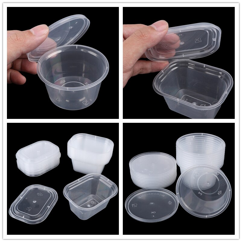 10pcs Slime Storage Plastic Color Plasticine Clear Containers Glue Putty Foam Ball Storage Boxes slime Mud Light Clay 50/100ml