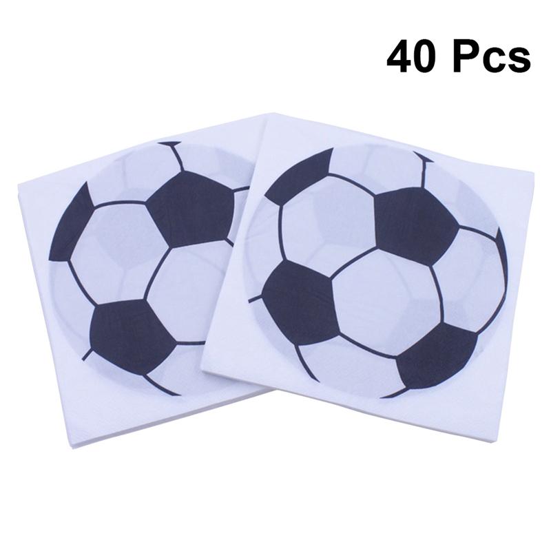 40 Pcs Funny Mooie Creatieve Leuke Printing Voetbal Servet Voor Verzamelen