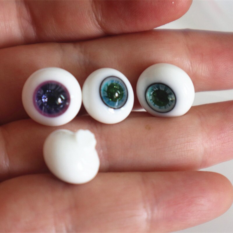 BJD poupée yeux en verre 12mm couleur pourpre couleur verte