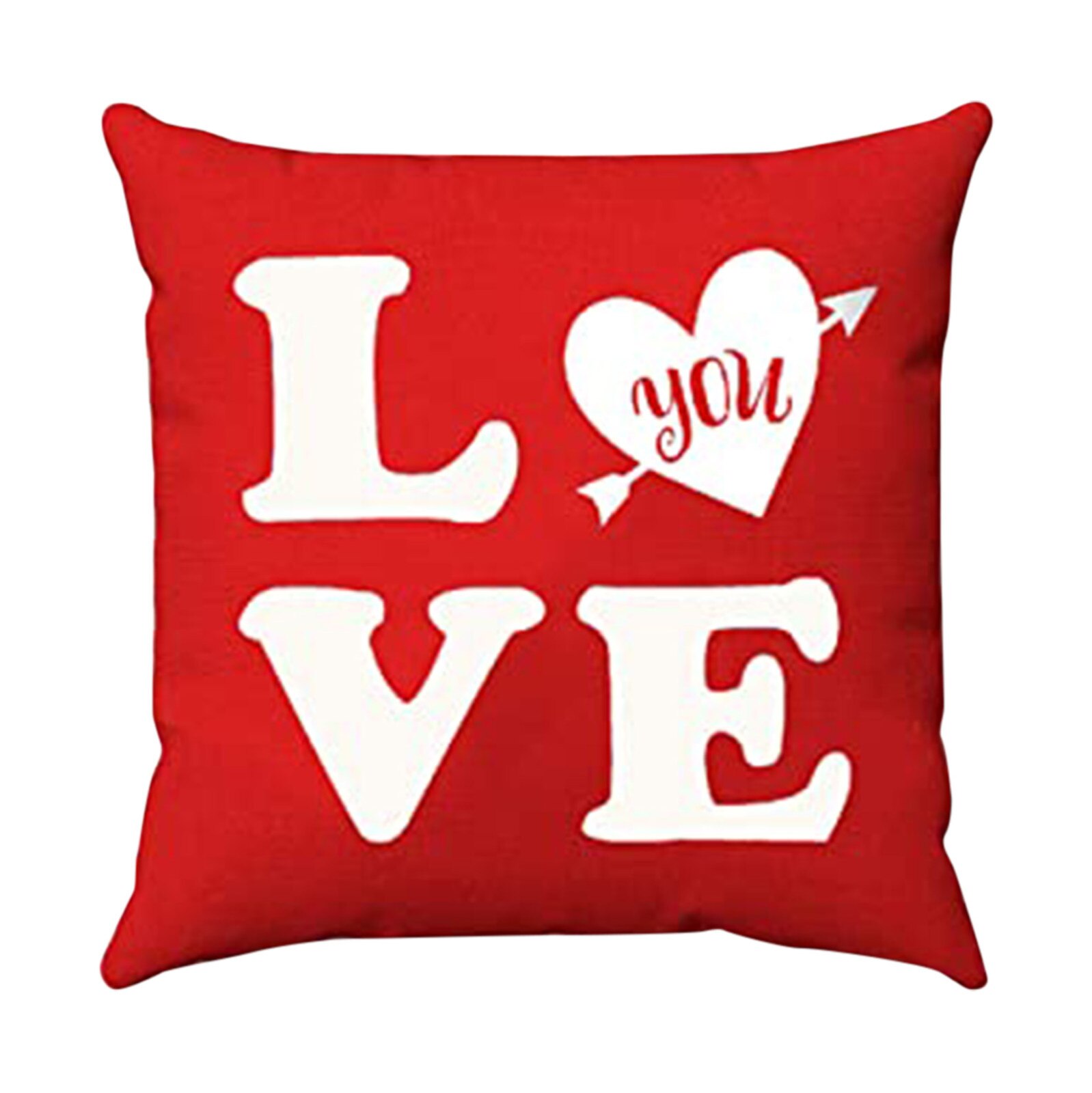 Brief Hart Gedrukt Kussensloop Valentijnsdag Decoratieve Kussensloop Kamer Decoratie Accessoires Kussenhoes: A