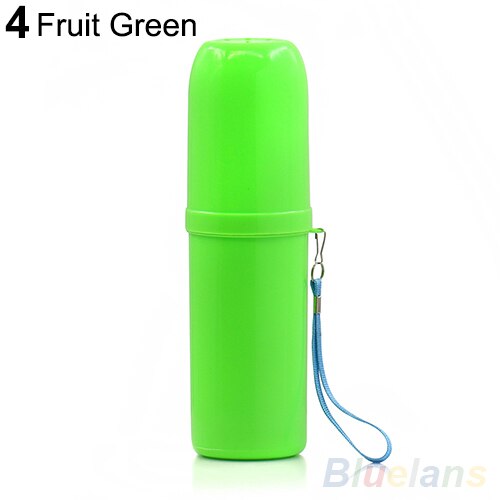 ! Convenient Travel Camping Bath Toothbrush Toothpaste Holder Cover Protect Case Box Cup 59X9: Fruit Green