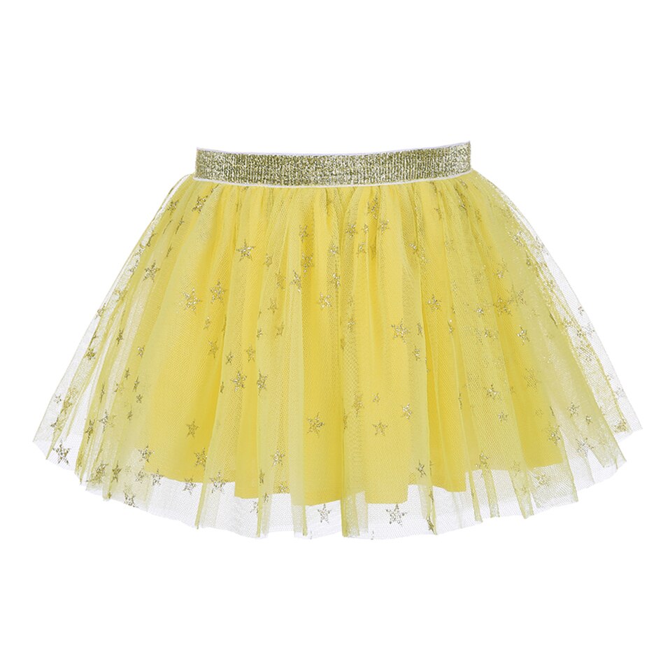 Faldas de tutú con estampado amarillo de estrellas para niñas, ropa de disfraz para infantil, 18M, 24M, 2, 3 y 4 años