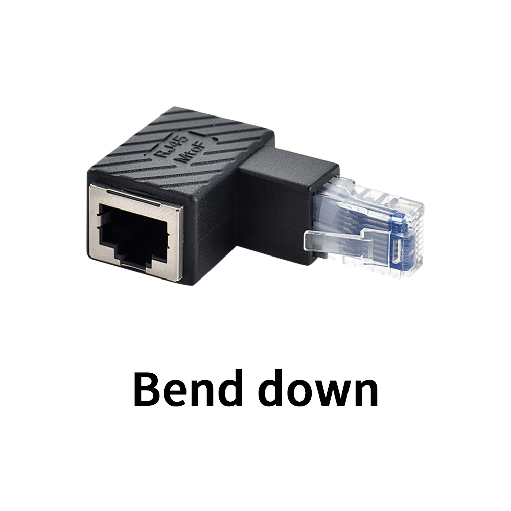 RJ45-Stecker auf Buchse, Konverter, 90-Grad-Winkelverlängerungsadapter für Katze5, Katze6, LAN, Ethernet, Netzwerkkabel, Anschlussverlängerung: verrotten