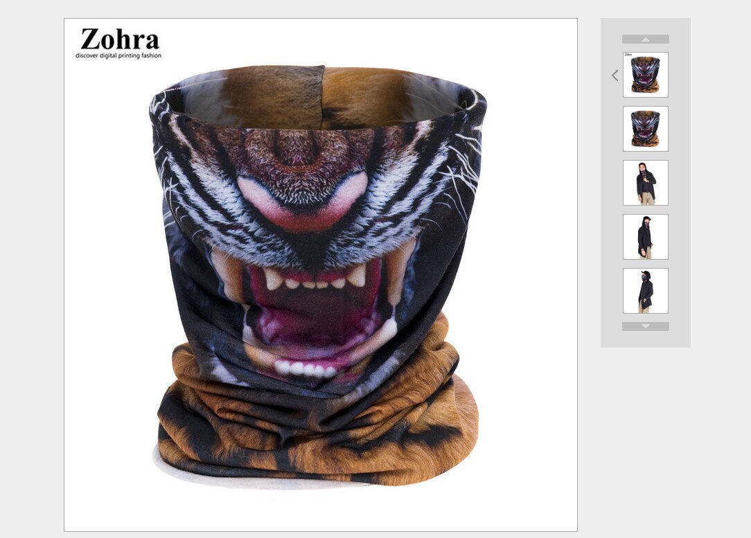 3D Printed Multi Scarf Men Face Mask Biker Balaclava Neck Tube Snood Scarf Face Mask Warmer Bandana: B