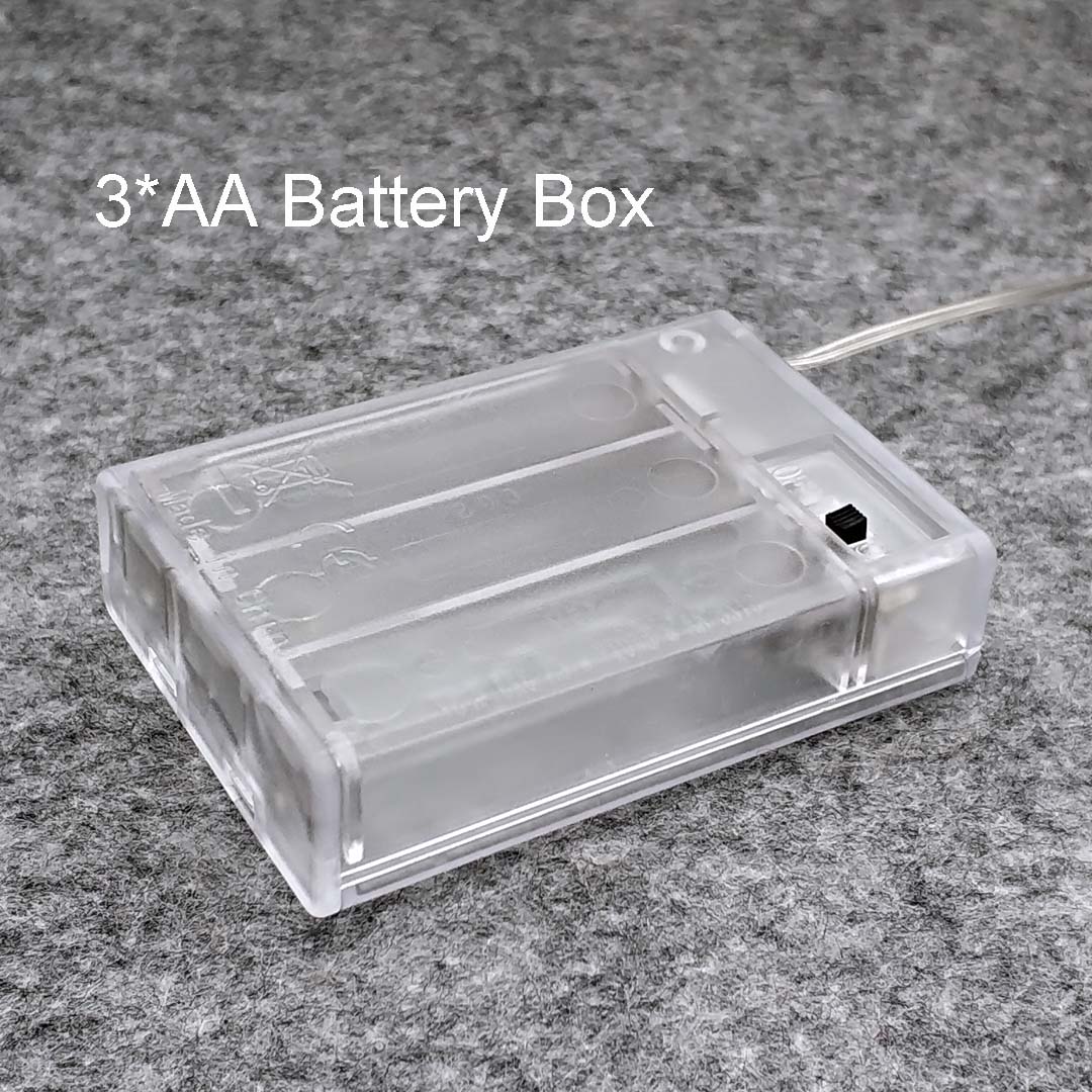 3 caixa de suporte de bateria aa com interruptor novo 3 aa 4.5v caixa de suporte de bateria com caixa transparente de chumbo