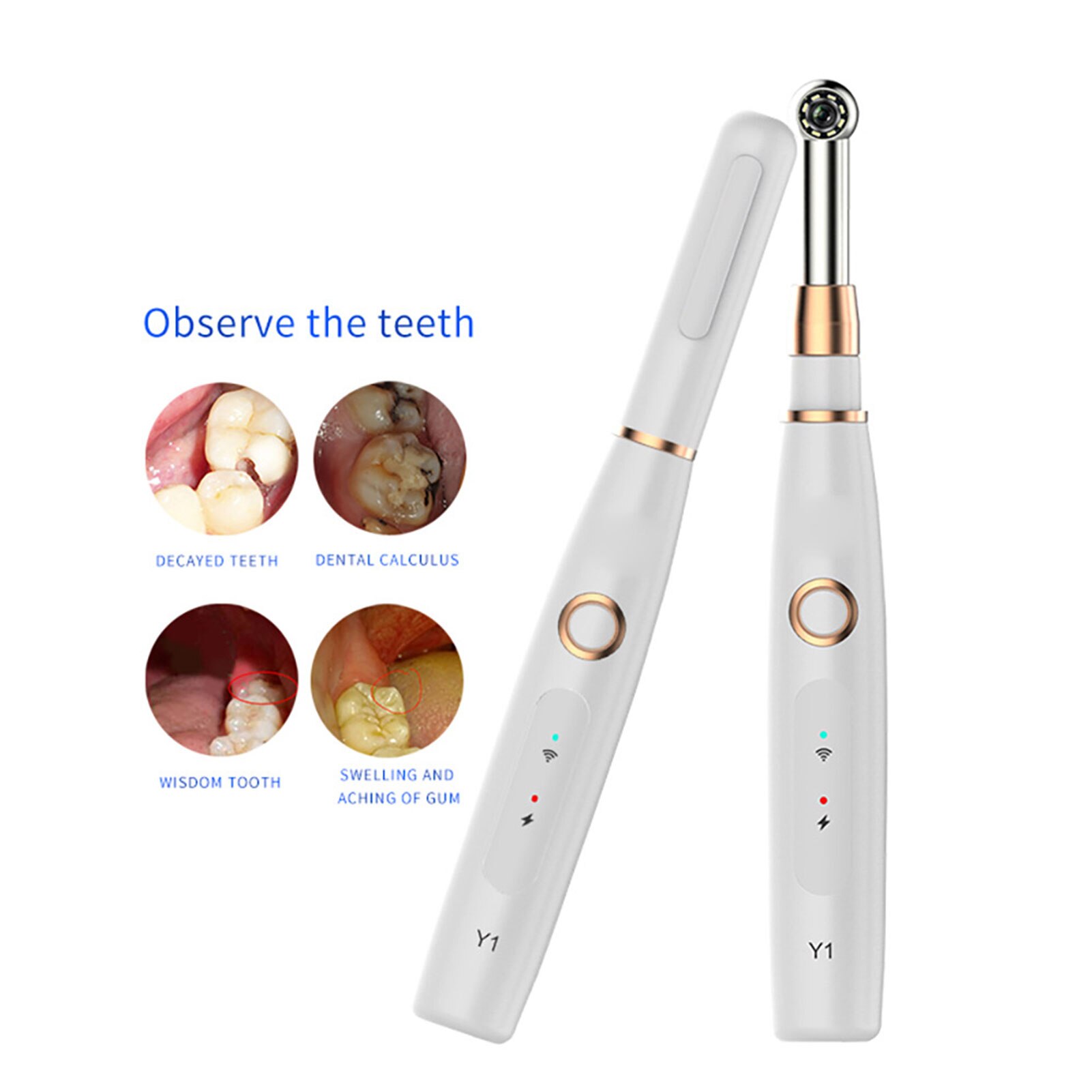 Draadloze Wifi Orale Tandheelkundige Camera 1080P Hd Intraoral Endoscoop Verstelbare 8 Led Licht Usb Kabel Mond Inspectie Voor Tandarts tool