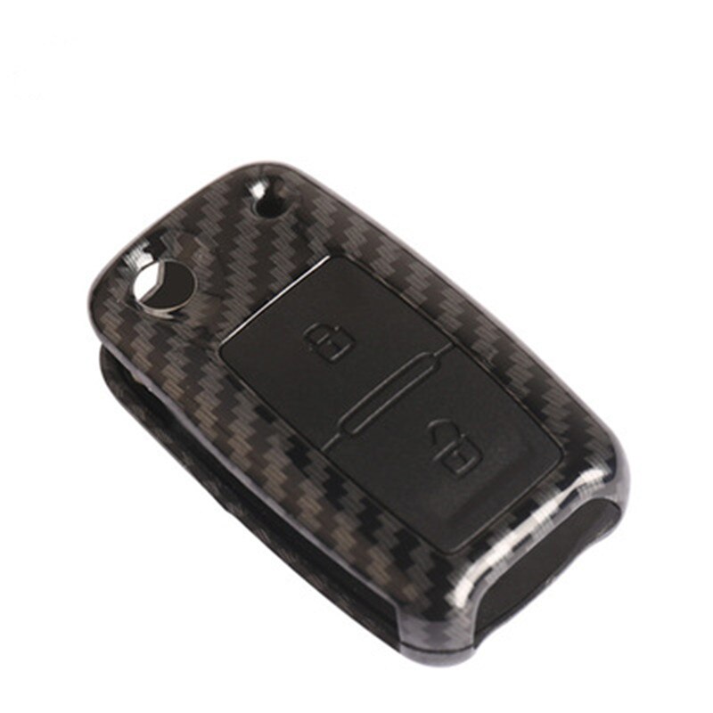 Hiilikuitu 2 nappia auton flip-avainkotelot volkswagen vw amarok polo golf  mk4 mk5 bora jetta istuin altea alhambra avaimen kansi: Hiilenmusta