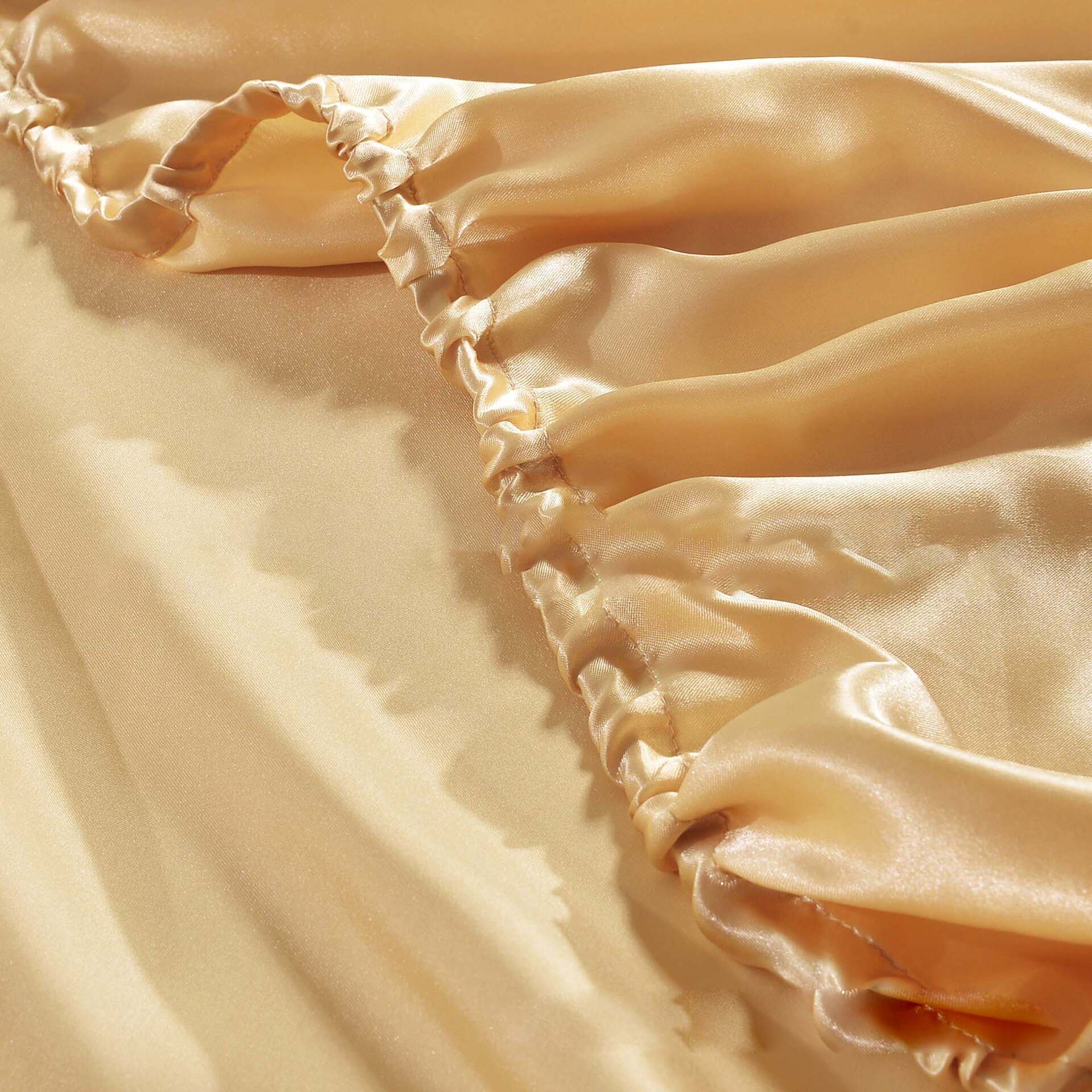 Sateng silke tilpasset laken på elastisk ensfarget madrassbeskytter laken på elastisk bånd drap house de matela queen king: Gul