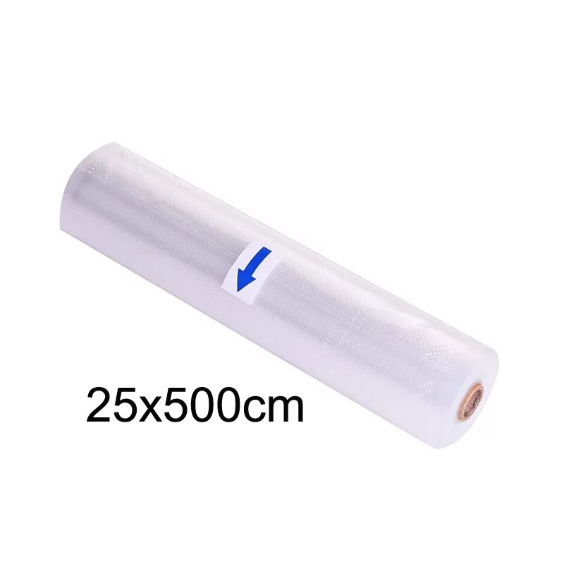 Vakuumförslutare plastförsegling rullförsegling matförvaringsförpackning vakuumpåse påse pack bpa präglad textur sous vide: 25 x 500cm