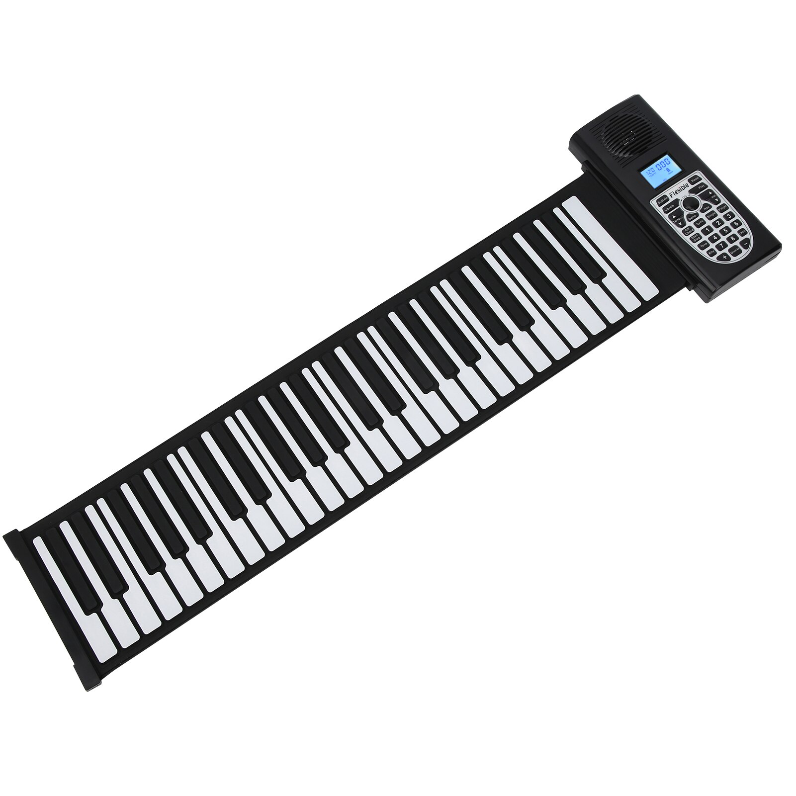 Soft Keyboard Piano 49-Key Roll Up Elektronische Multifunctionele Verdikte Polyfone Siliconen Hand Gerold Piano (Zonder Batterij)