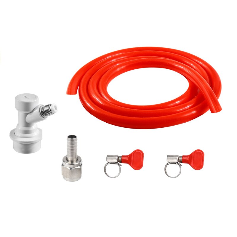 Hjemmebrygge øl gassledning montering , 5/16 &quot; pvc gass kullsyreslange ,0-90 psi  co2 regulator med kulelås og klemmer til  co2 gassflasker: E