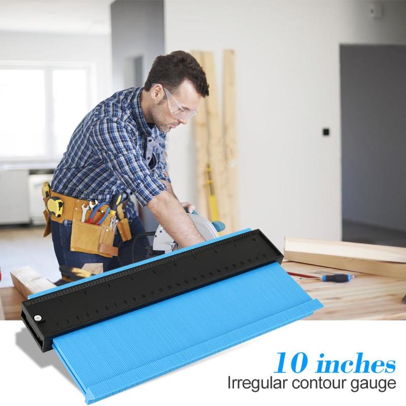Profile Gauge 5/10 inch Contour Gauge Duplicator Plastic Inch Metric Profile Ruler For Copying Irregular Shape Wood Marking Tool
