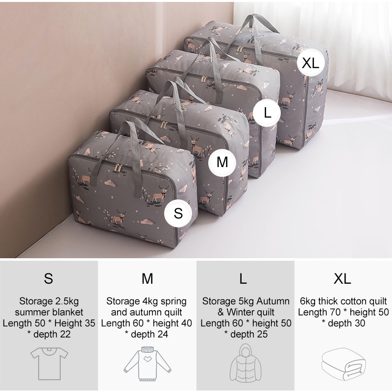 Oxford Waterproof Portable Clothes Storage Bag Foldable Closet Blanket Quilt Organizer Folding Closet Tidy Case Accessories Gear