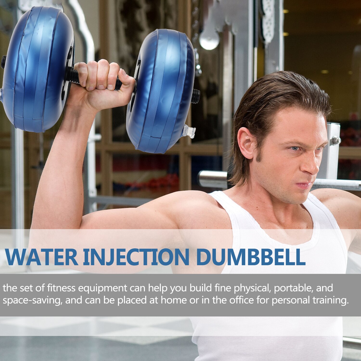 20kg Water-Filled Dumbbel Anti-Impact Water Injection Dumbbells Adjustable Dumbbells Training Arm Muscle Fitness Dumbbell