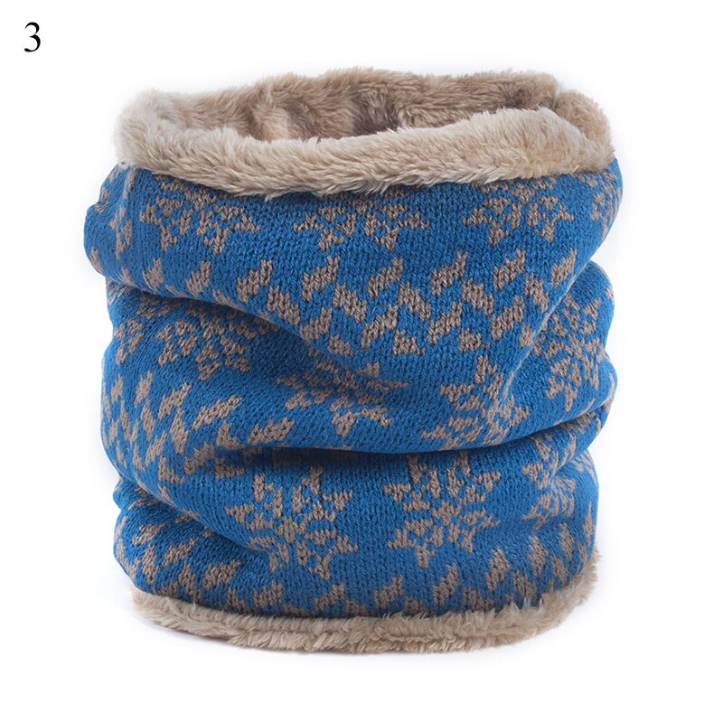 Winter Fleece Snood Xmas Winter Fleece Snood Scarf Wool Knit Thickened Neck Warmer For Unisex Adults Ring Scarves: 3